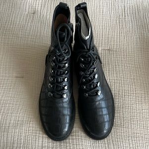 Linea Paolo Trinity Boot Black Crocodile Size 9